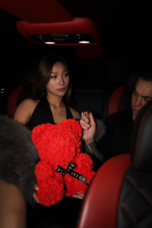 [Velutto Rose Bear] Red Roses with Jo Malone Oil Infused + Valentine’s Day Flowers Vancouver