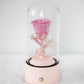 [Music Rose Box] pink base + pink rose + bluetooth speaker, wireless